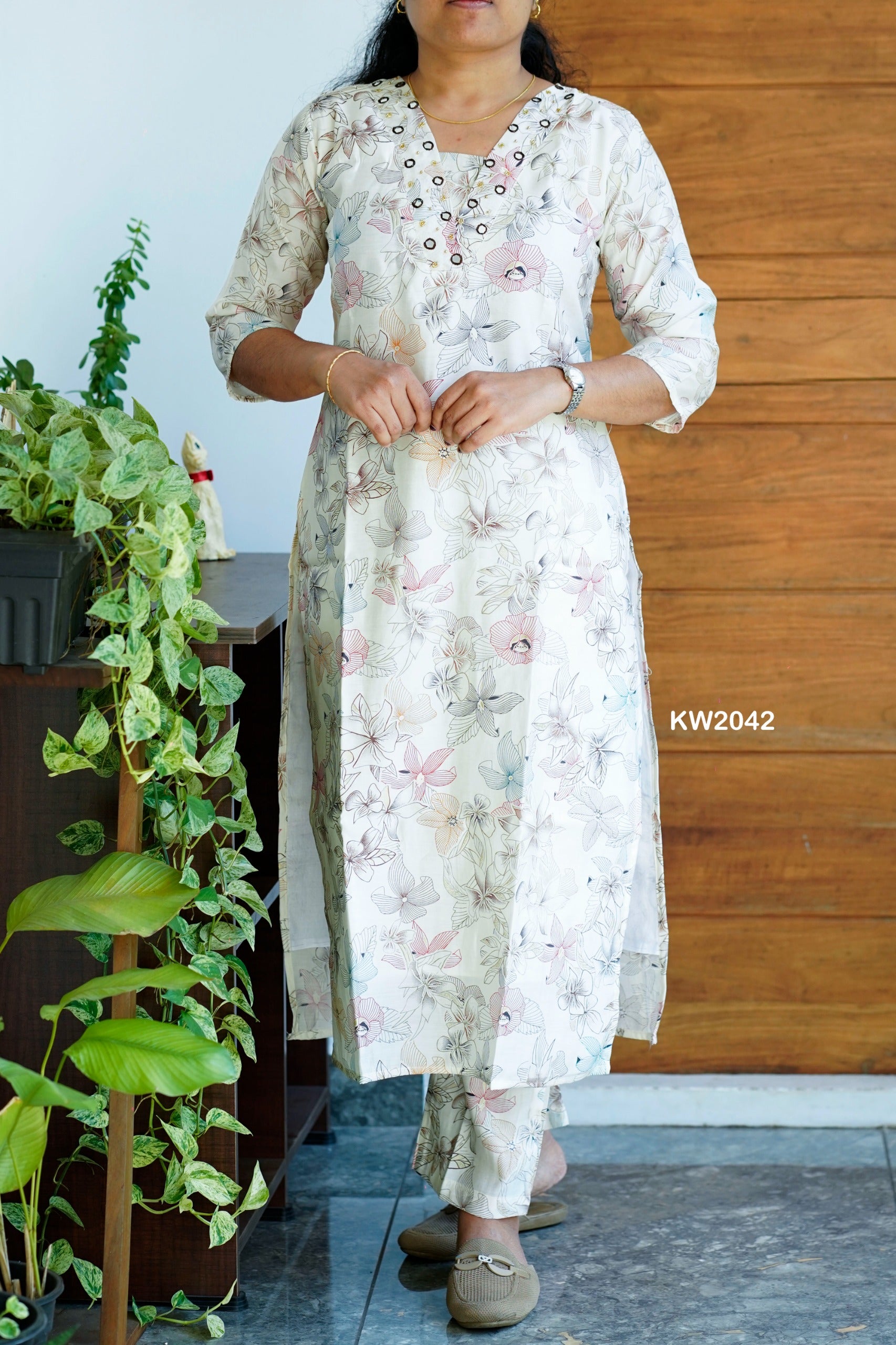 Chanderi Silk Floral Co-ord Set