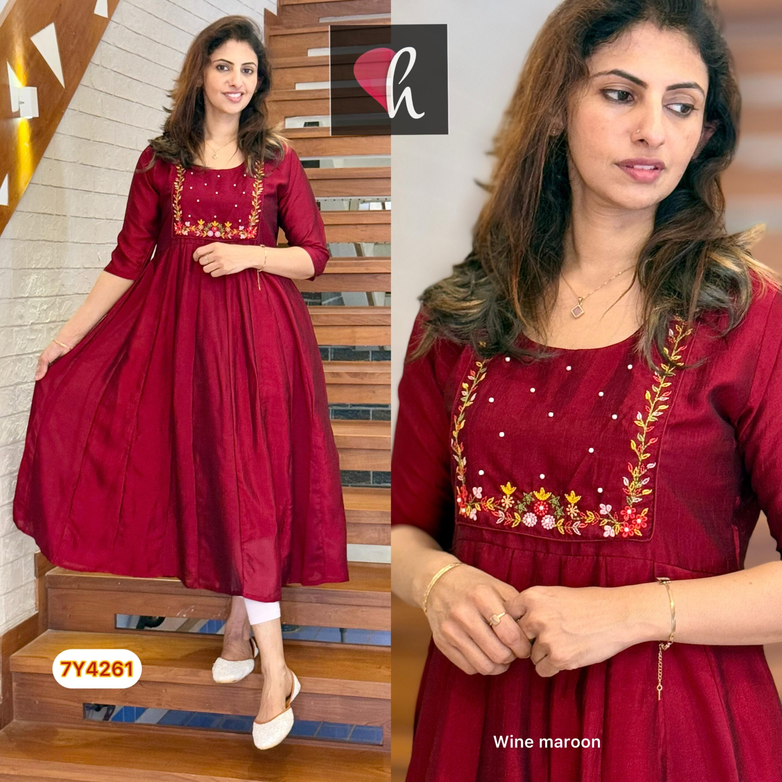 Vichithra silk Kurthi - Image 3