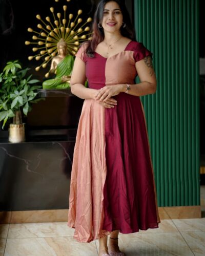Premium Georgette Party Wear Cord Set with Handworked Shoulder & Sleeves