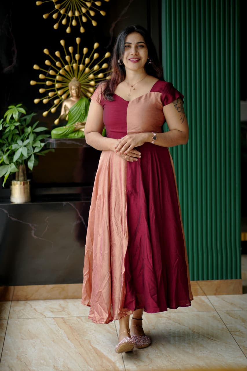 Premium Georgette Party Wear Cord Set with Handworked Shoulder & Sleeves