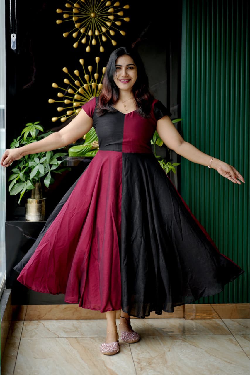 Premium Georgette Party Wear Cord Set with Handworked Shoulder & Sleeves - Image 4