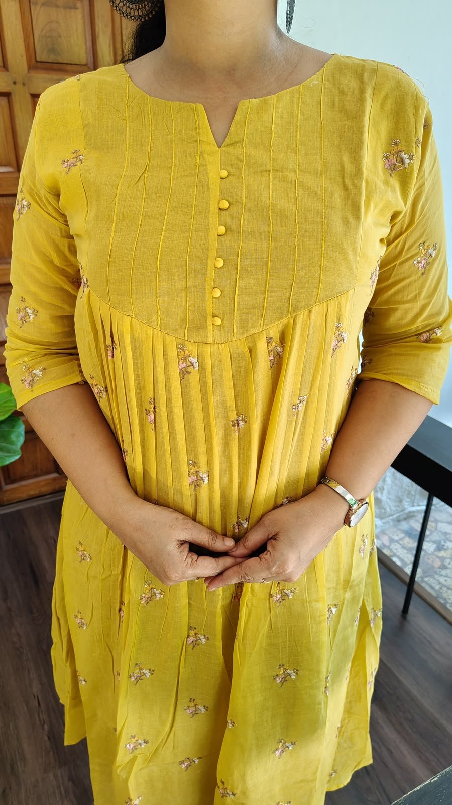 Elegant Mul Chanderi Cotton Kurti with Embroidery - Image 6